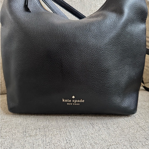kate spade Black Pebbled Leather Zippy Shoulder Hobo - Picture 6 of 11